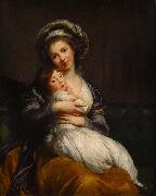 Elisabeth LouiseVigee Lebrun Madame Vigee Le Brun et sa fille oil painting on canvas